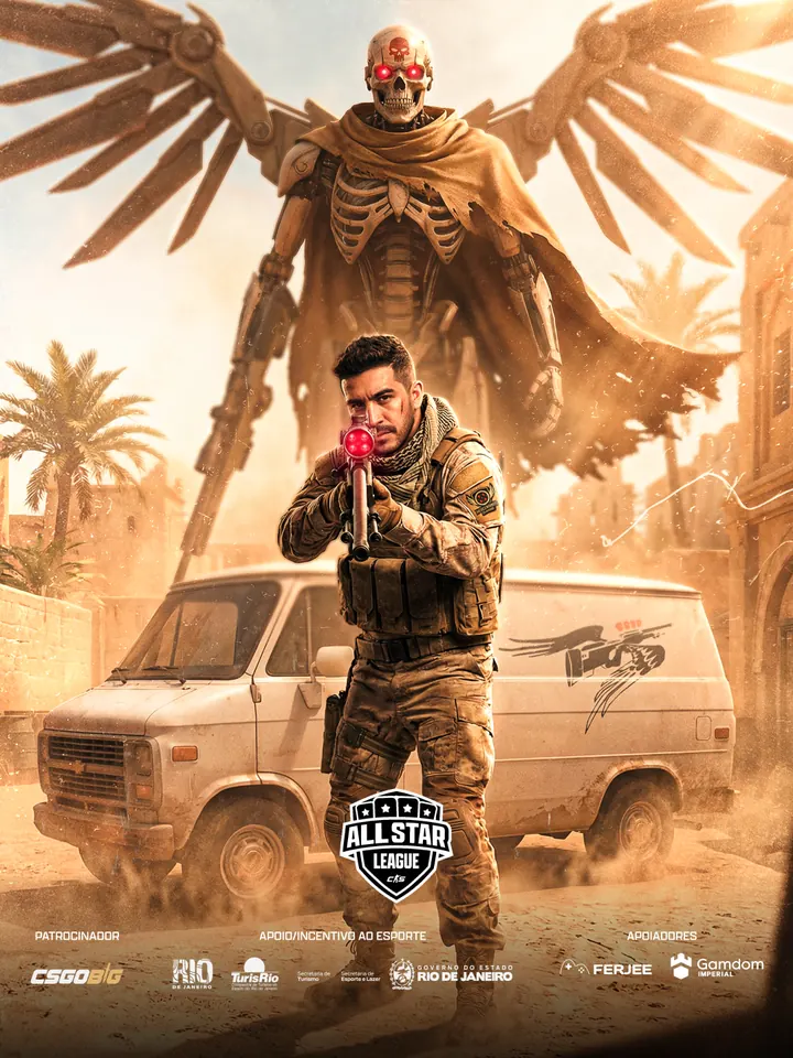Pôster do presidente Coldzera, do time Mercenários da Mirage