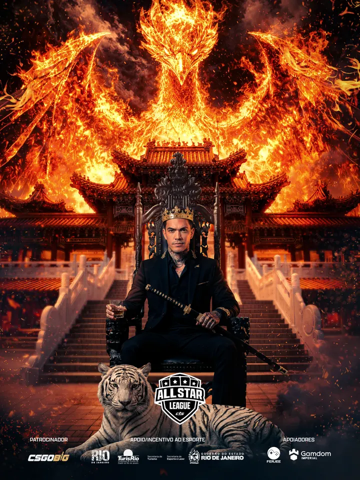 Pôster do presidente FNX, do time Yakuza