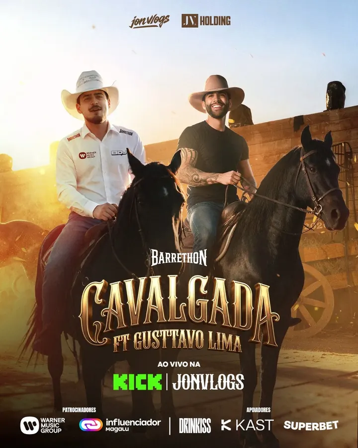 Arte da Cavalgada com Gusttavo Lima, ao vivo na Kick