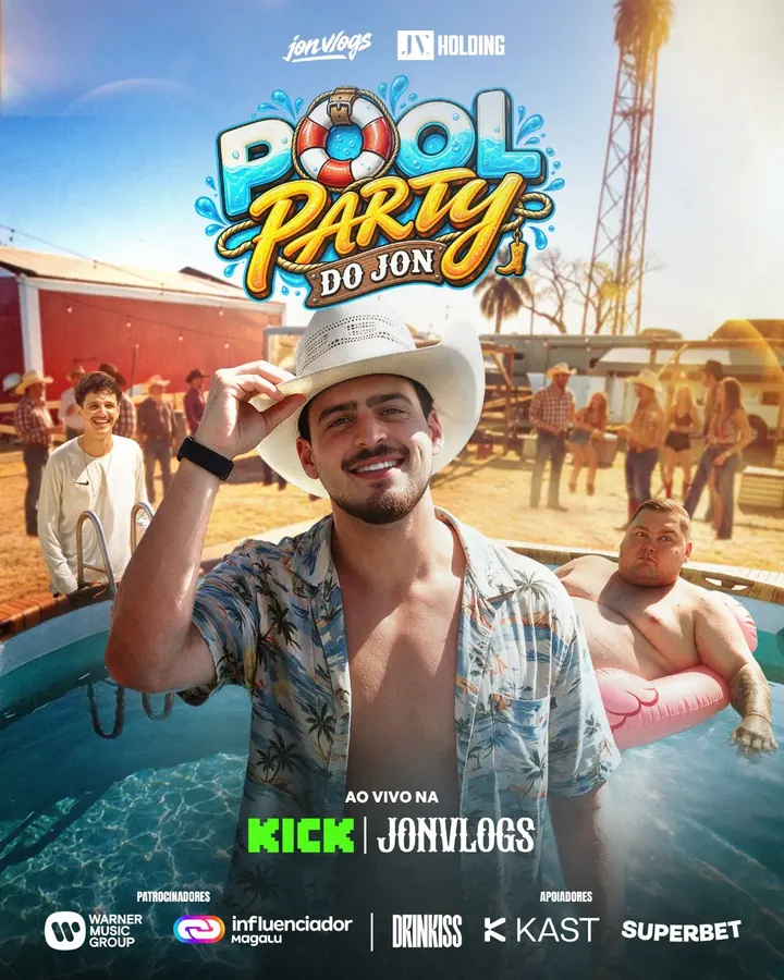 Arte da Pool Party do Jon, ao vivo na Kick