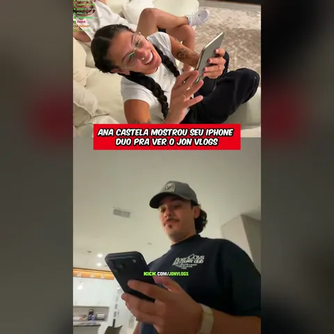 Capa do post de Jon Vlogs no YouTube: ana castela mostrou seu iphone duo pra ver o jon vlogs