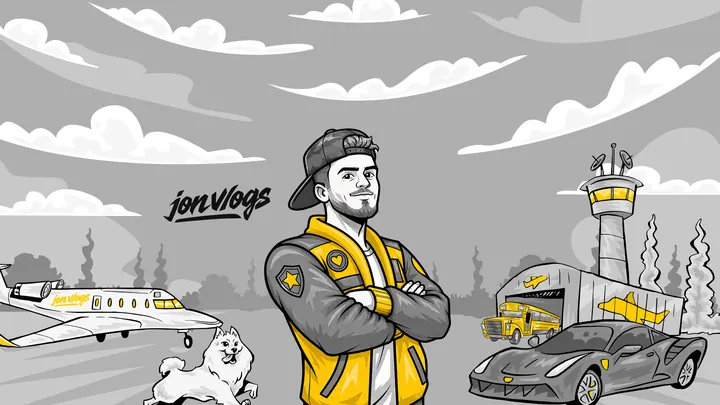 JonVlogs: Do logo à live, um traço só.
